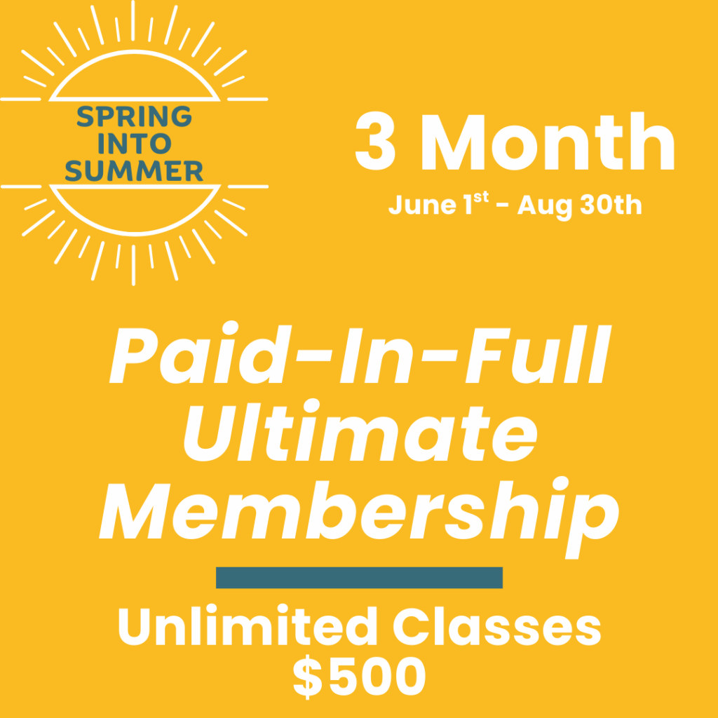 basic paid-in-full gateway yoga membership. Purchase before June 1, 2025. Get unlimited classes for $500 to use between 6/1/25 and 8/30/25.