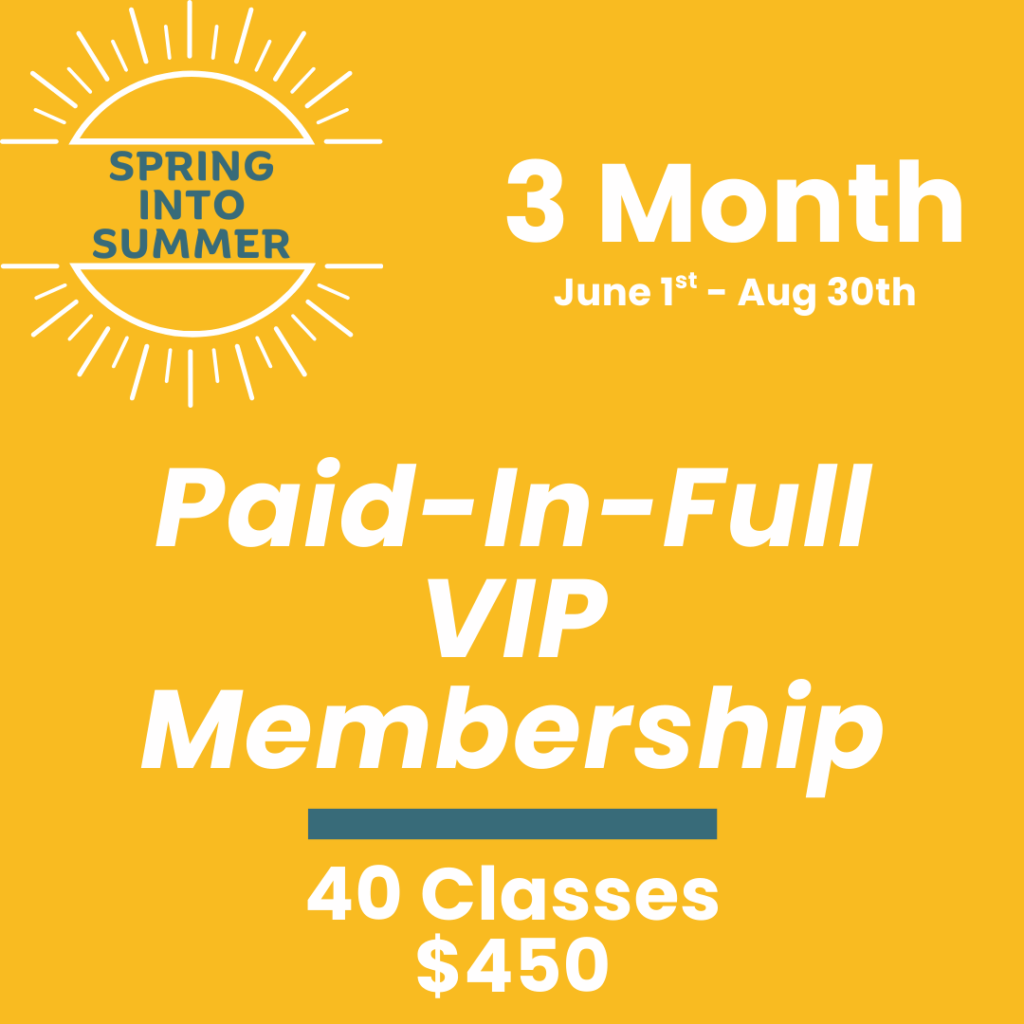 basic paid-in-full gateway yoga membership. Purchase before June 1, 2025. Get 40 classes for $450 to use between 6/1/25 and 8/30/25.